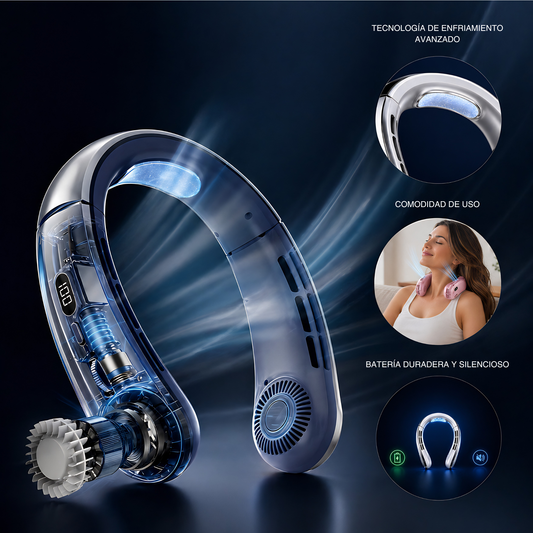 AirMoon™ CoolBreeze Pro | Ventilador de Cuello Portátil