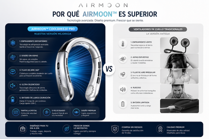 AirMoon™ CoolBreeze Pro | Ventilador de Cuello Portátil